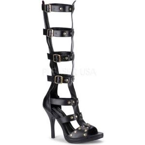 Funtasma Black Gladiator Boot-Style Heels
